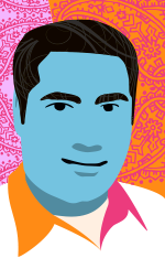Vector illustration, a portrait of HadKad