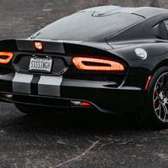 Photo: Closeup of the rear end of a Dodge Viper SRT. Photo by Alex Cannova.